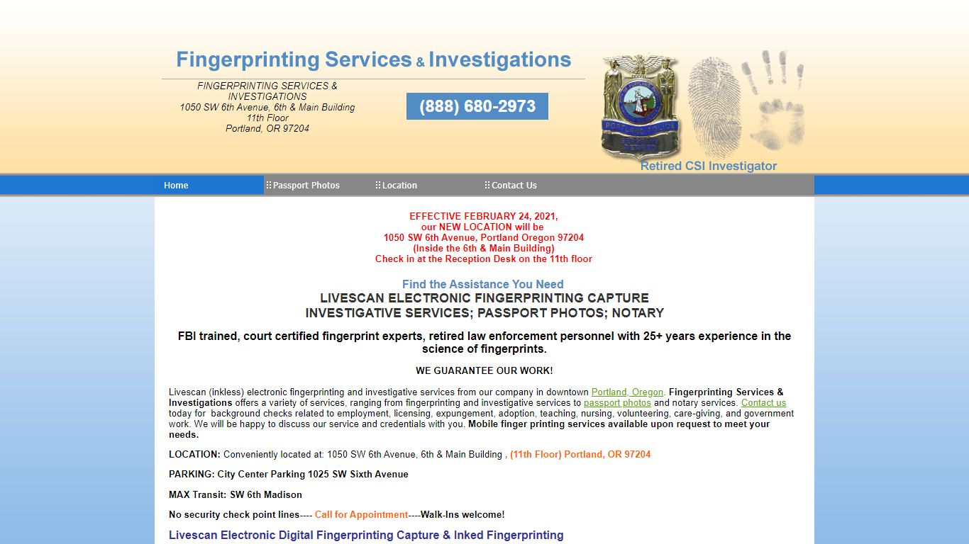 Digital Fingerprinting Services, Investigative Services | Portland, OR